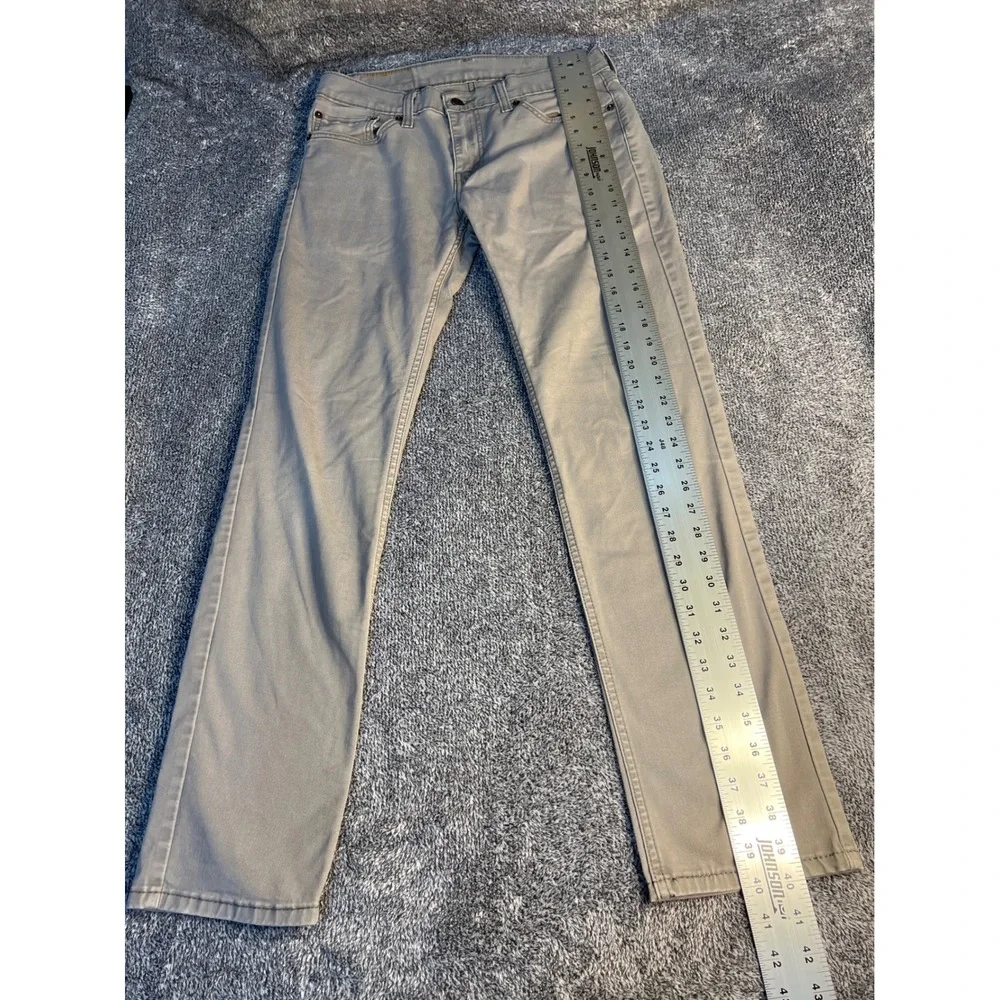 Levis 511 Slim Fit Pants Mens 31x32 Grey Khaki Stretch Casual Trousers